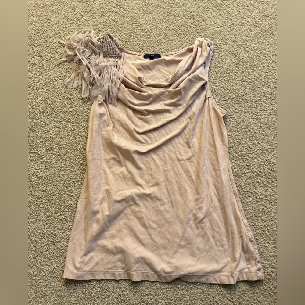 GAP Beige Fringe Tank Top